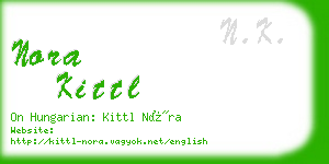 nora kittl business card